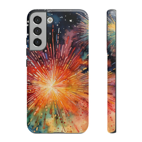 Summer Fireworks in Watercolor - Impact Resistant Phone Case